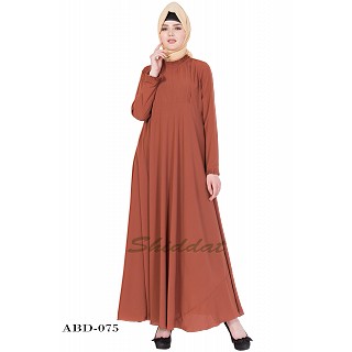 Casual abaya- Rust color